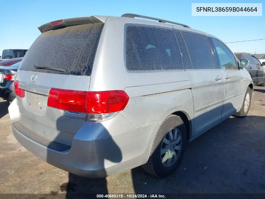 2009 Honda Odyssey Ex-L VIN: 5FNRL38659B044664 Lot: 40695319