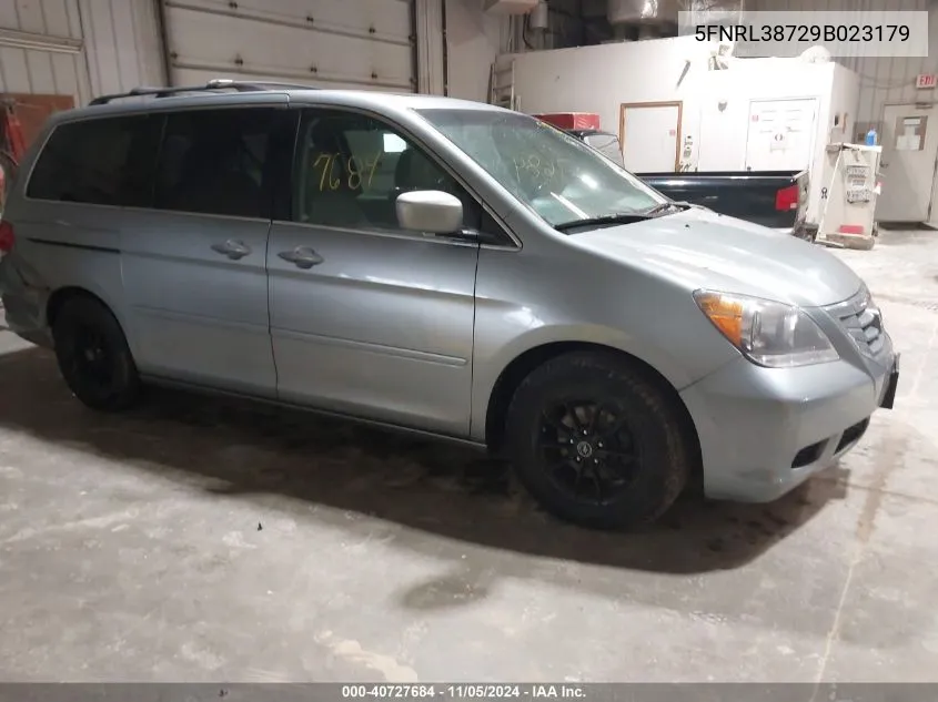 2009 Honda Odyssey Ex-L VIN: 5FNRL38729B023179 Lot: 40727684