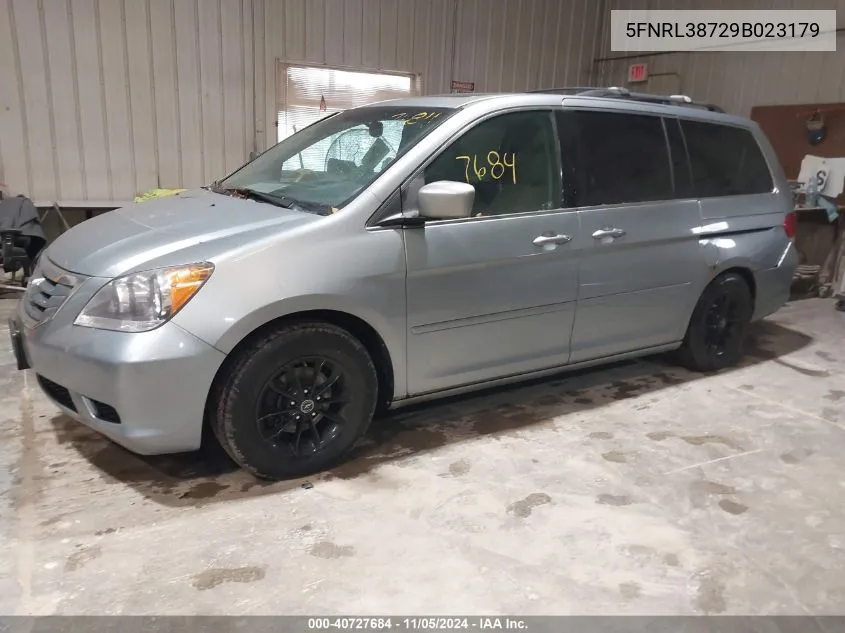 2009 Honda Odyssey Ex-L VIN: 5FNRL38729B023179 Lot: 40727684