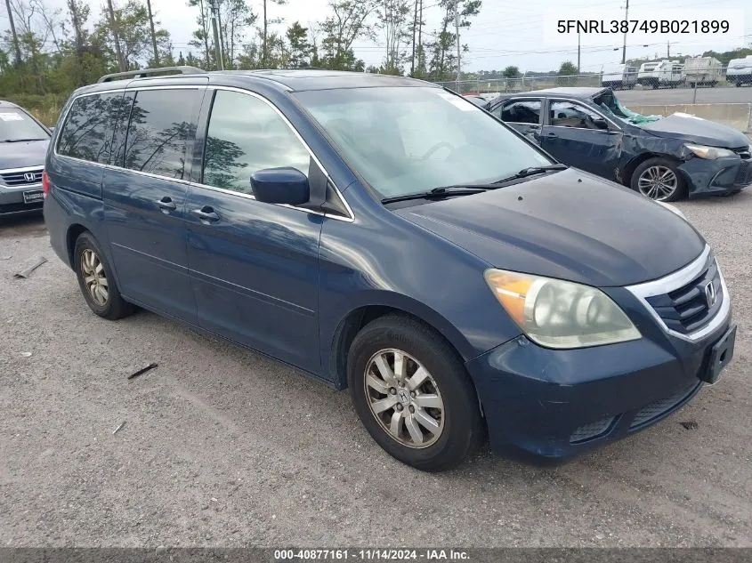 2009 Honda Odyssey Ex-L VIN: 5FNRL38749B021899 Lot: 40877161