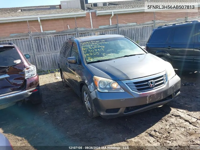 2010 Honda Odyssey VIN: 5FNRL3H56AB507813 Lot: 12107105