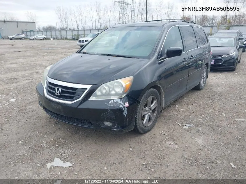 2010 Honda Odyssey VIN: 5FNRL3H89AB505595 Lot: 12128522