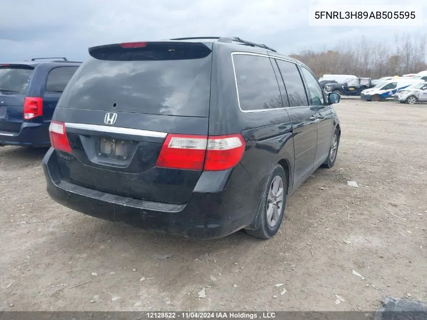 2010 Honda Odyssey VIN: 5FNRL3H89AB505595 Lot: 12128522