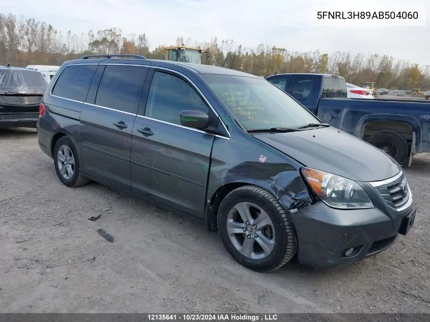 2010 Honda Odyssey VIN: 5FNRL3H89AB504060 Lot: 12135641