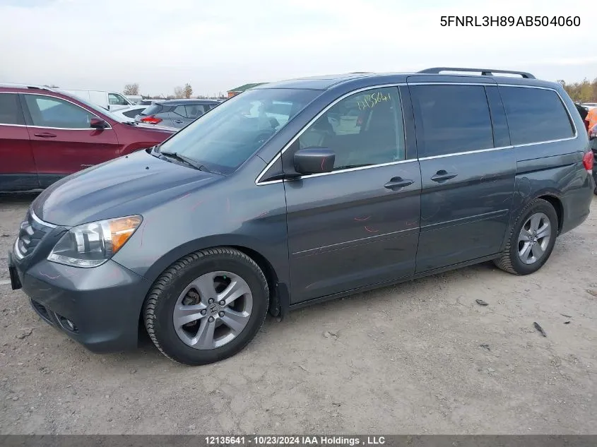 2010 Honda Odyssey VIN: 5FNRL3H89AB504060 Lot: 12135641