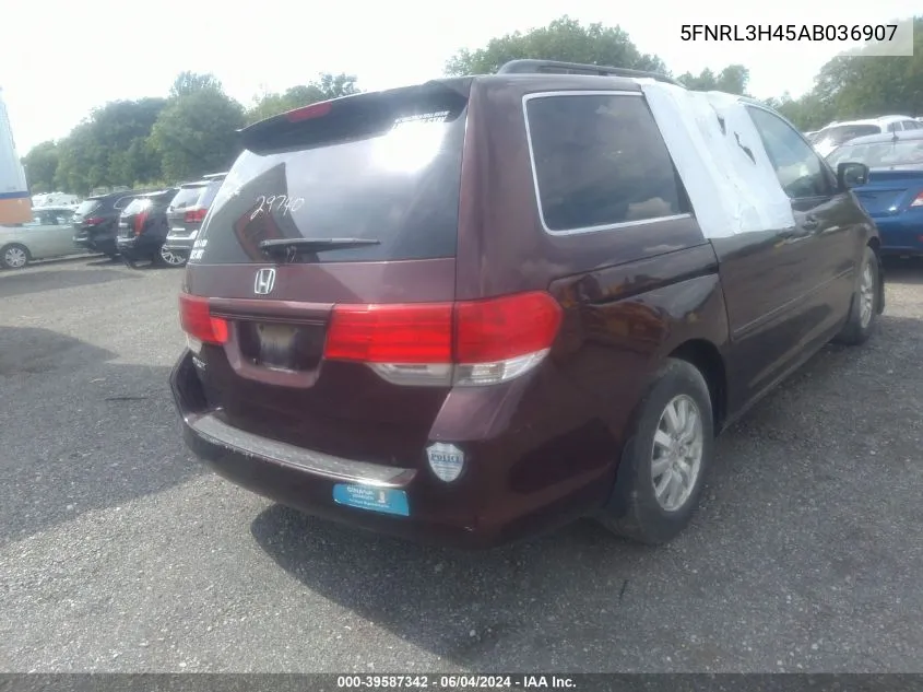 5FNRL3H45AB036907 2010 Honda Odyssey Ex