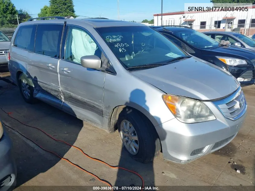 5FNRL3H77AB084905 2010 Honda Odyssey Ex-L