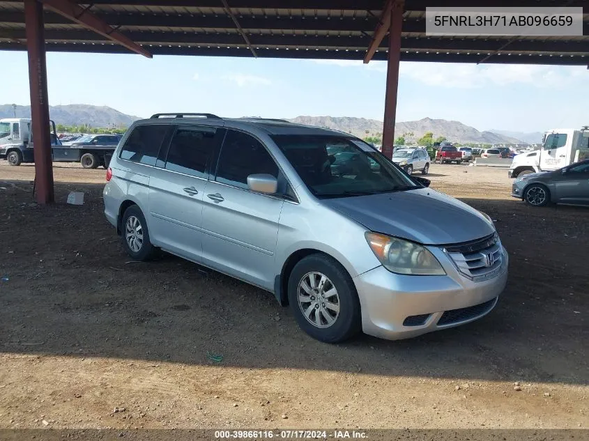 2010 Honda Odyssey Ex-L VIN: 5FNRL3H71AB096659 Lot: 40291770