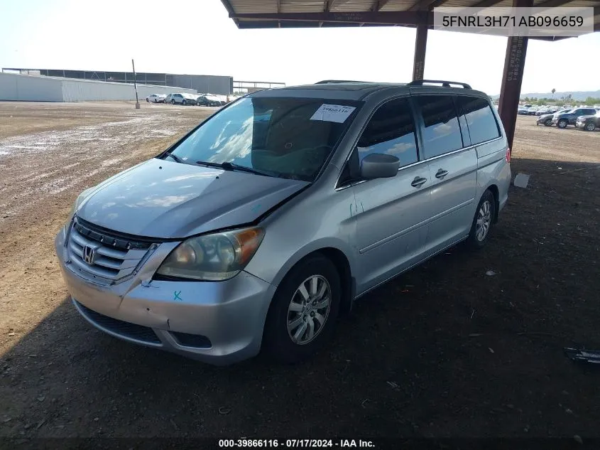 2010 Honda Odyssey Ex-L VIN: 5FNRL3H71AB096659 Lot: 40291770