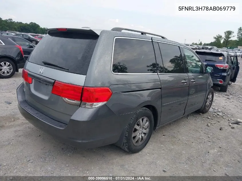 5FNRL3H78AB069779 2010 Honda Odyssey Ex-L