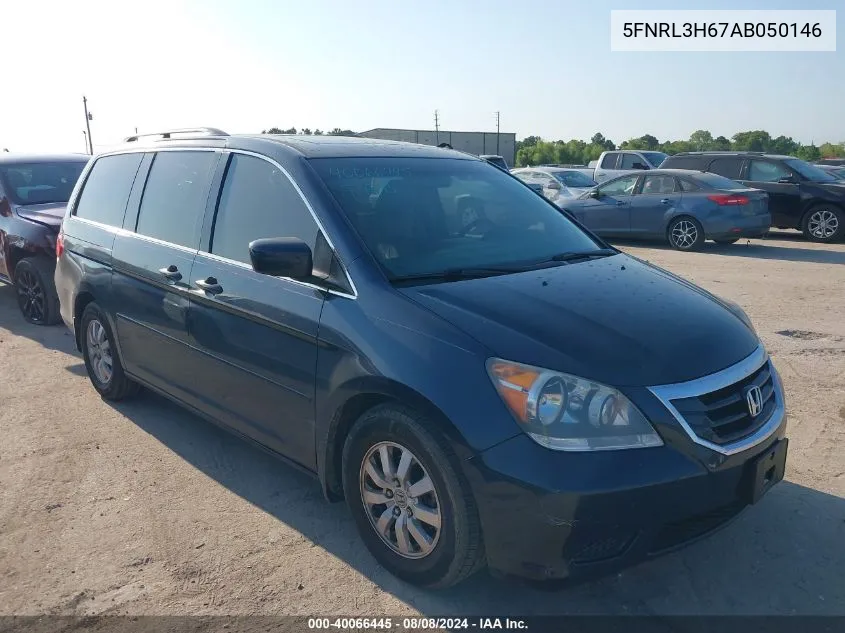 2010 Honda Odyssey Ex-L VIN: 5FNRL3H67AB050146 Lot: 40066445