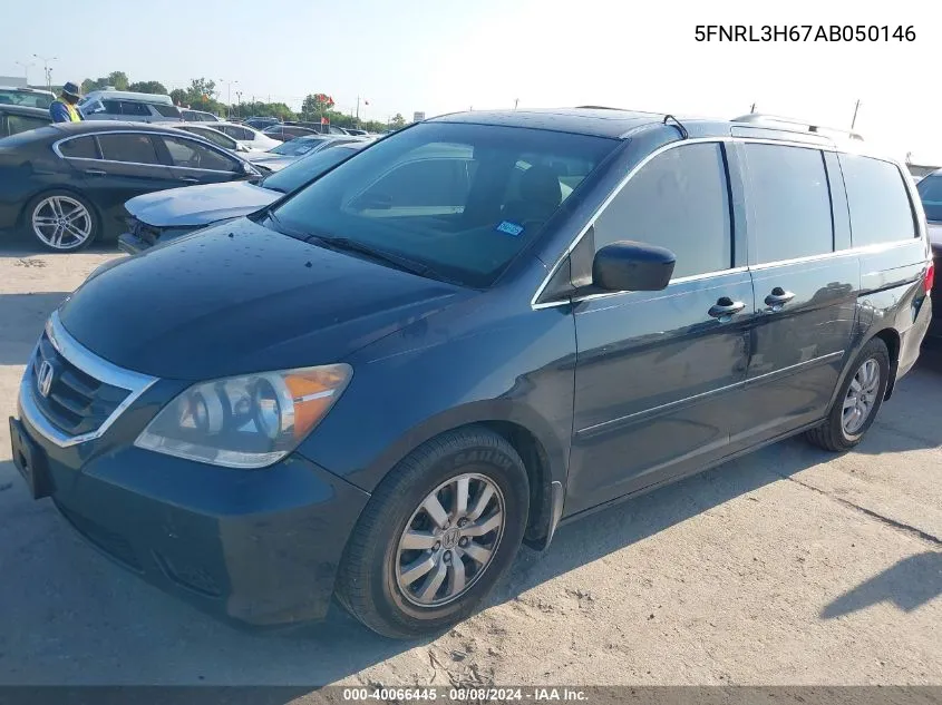 5FNRL3H67AB050146 2010 Honda Odyssey Ex-L