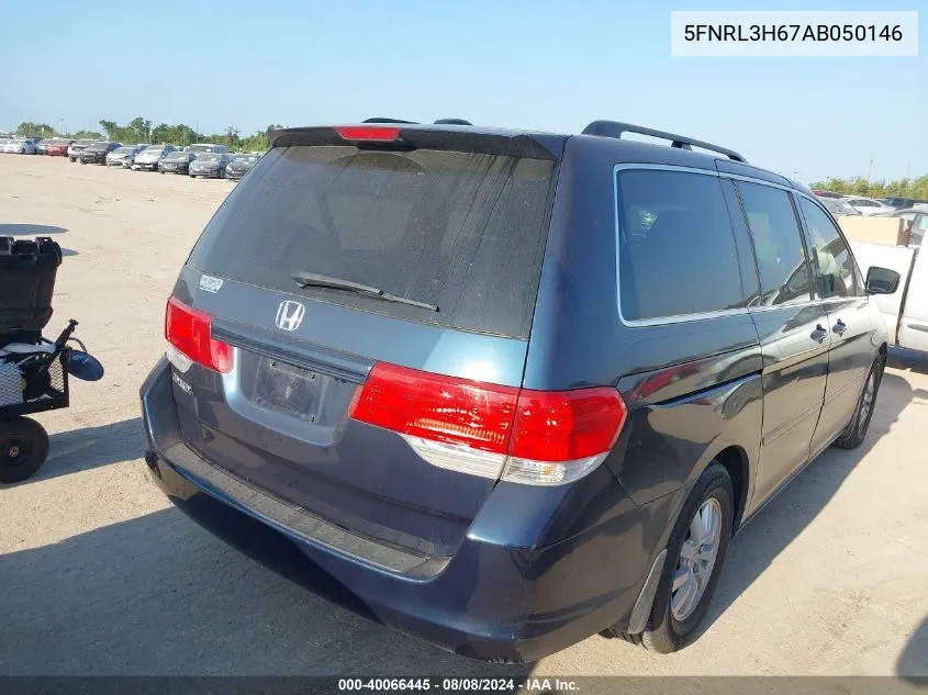 2010 Honda Odyssey Ex-L VIN: 5FNRL3H67AB050146 Lot: 40066445