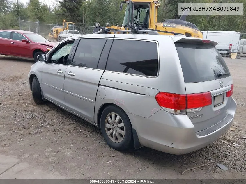 2010 Honda Odyssey Ex-L VIN: 5FNRL3H7XAB099849 Lot: 40080341