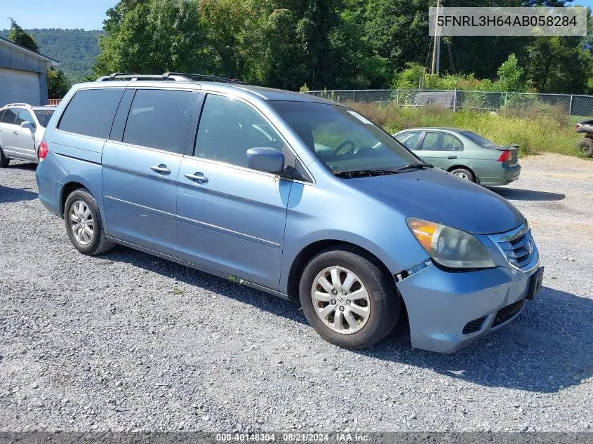 5FNRL3H64AB058284 2010 Honda Odyssey Ex-L