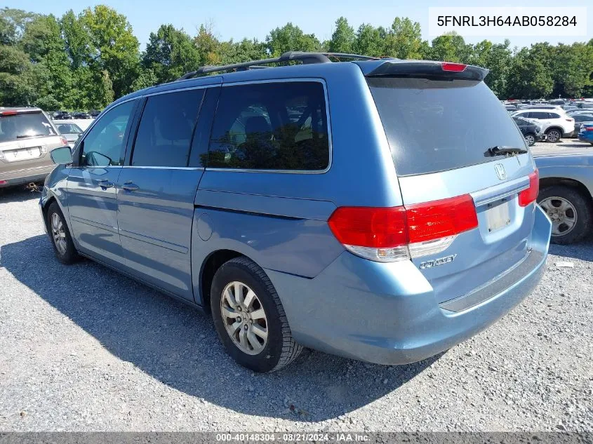 2010 Honda Odyssey Ex-L VIN: 5FNRL3H64AB058284 Lot: 40148304