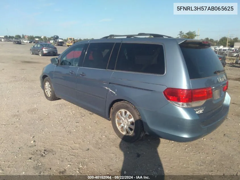 2010 Honda Odyssey Ex VIN: 5FNRL3H57AB065625 Lot: 40152064