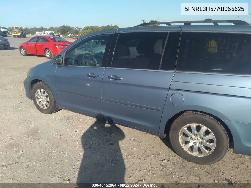 2010 Honda Odyssey Ex VIN: 5FNRL3H57AB065625 Lot: 40152064