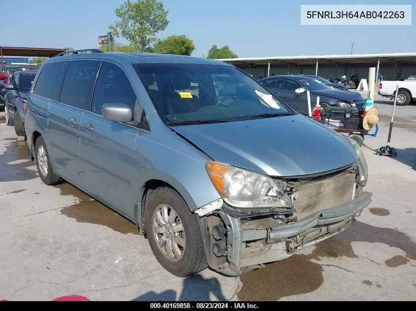 2010 Honda Odyssey Ex-L VIN: 5FNRL3H64AB042263 Lot: 40169858