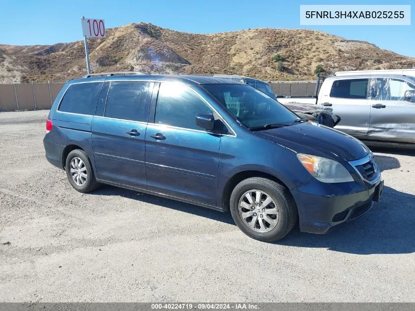 2010 Honda Odyssey Ex VIN: 5FNRL3H4XAB025255 Lot: 40224719