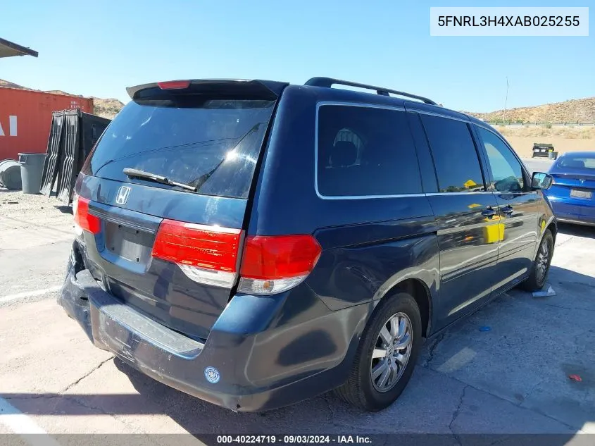 5FNRL3H4XAB025255 2010 Honda Odyssey Ex