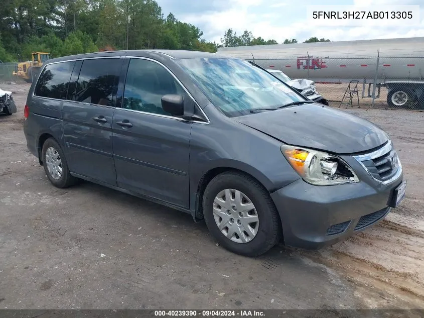 2010 Honda Odyssey Lx VIN: 5FNRL3H27AB013305 Lot: 40239390