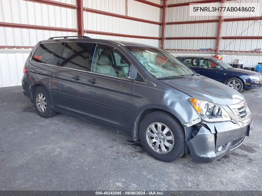 2010 Honda Odyssey Ex-L VIN: 5FNRL3H77AB048602 Lot: 40243095