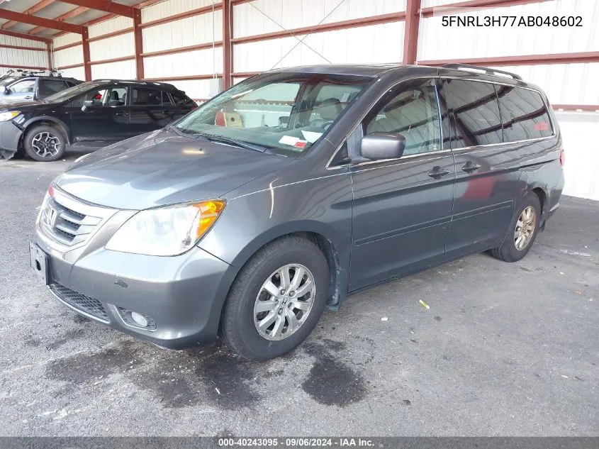 2010 Honda Odyssey Ex-L VIN: 5FNRL3H77AB048602 Lot: 40243095