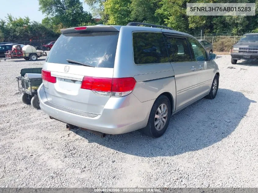 5FNRL3H76AB015283 2010 Honda Odyssey Ex-L