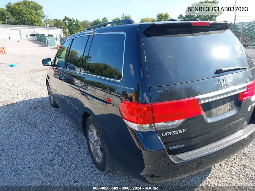 2010 Honda Odyssey Touring VIN: 5FNRL3H91AB037063 Lot: 40260589