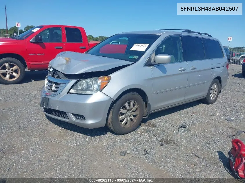 2010 Honda Odyssey Ex VIN: 5FNRL3H48AB042507 Lot: 40262113