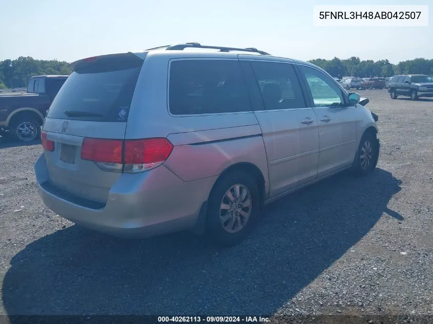 2010 Honda Odyssey Ex VIN: 5FNRL3H48AB042507 Lot: 40262113