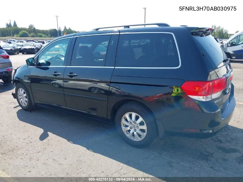 2010 Honda Odyssey Ex-L VIN: 5FNRL3H70AB030975 Lot: 40270133