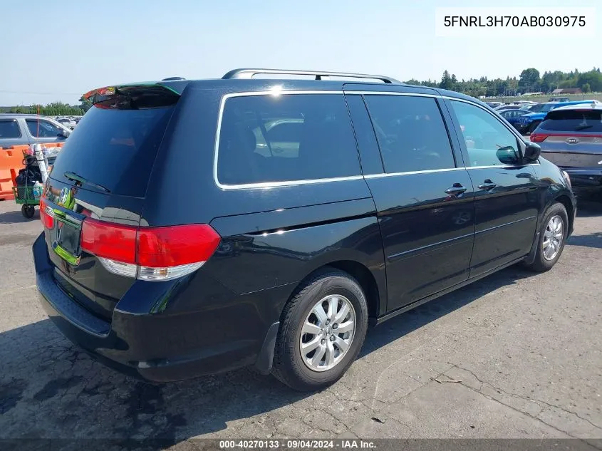 2010 Honda Odyssey Ex-L VIN: 5FNRL3H70AB030975 Lot: 40270133