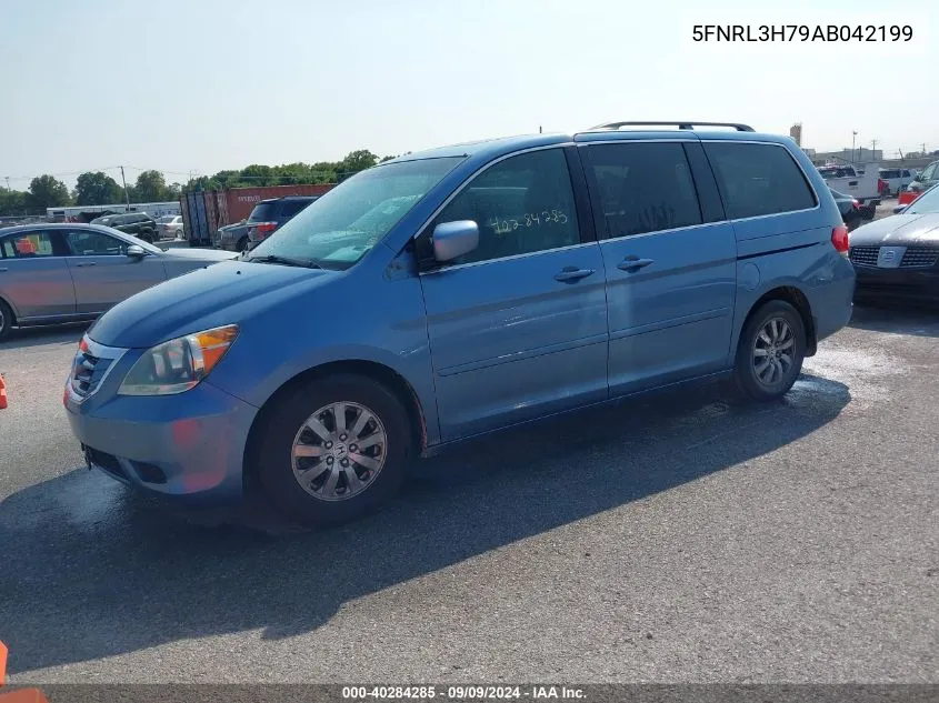 2010 Honda Odyssey Ex-L VIN: 5FNRL3H79AB042199 Lot: 40284285