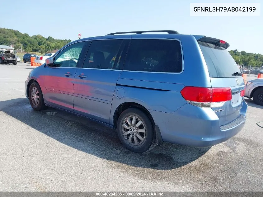 2010 Honda Odyssey Ex-L VIN: 5FNRL3H79AB042199 Lot: 40284285