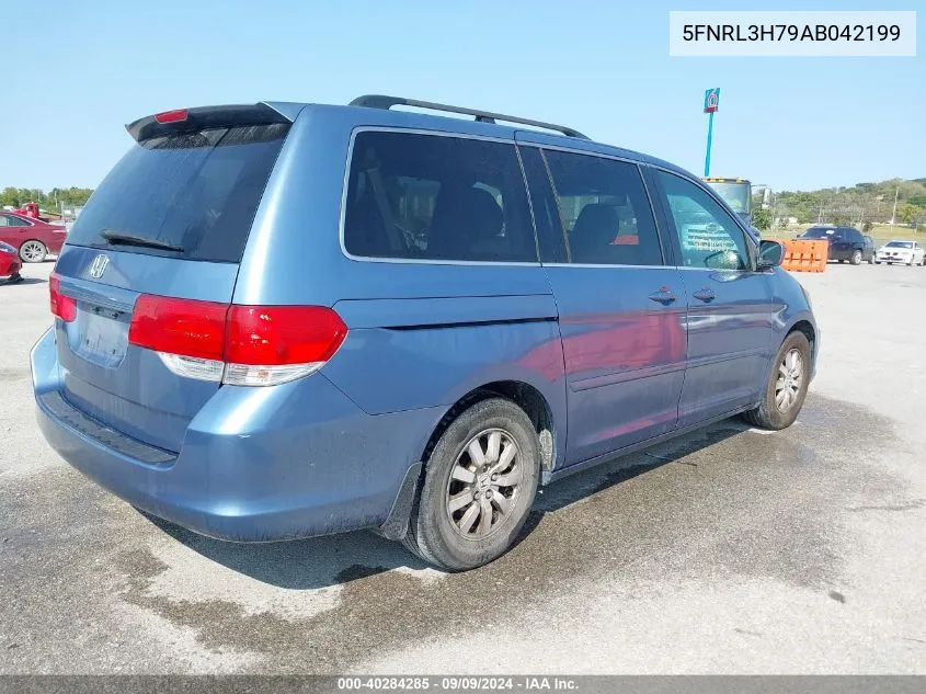 2010 Honda Odyssey Ex-L VIN: 5FNRL3H79AB042199 Lot: 40284285