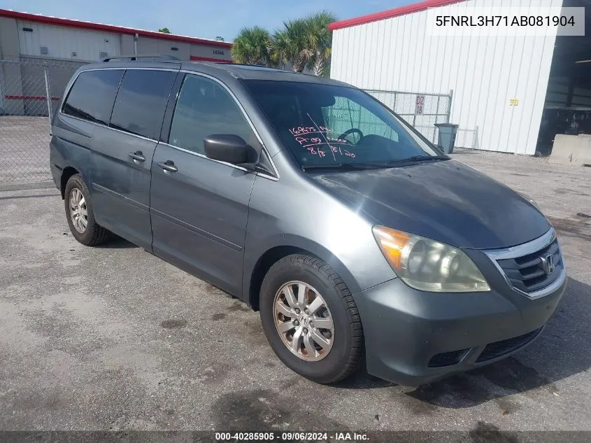 5FNRL3H71AB081904 2010 Honda Odyssey Ex-L