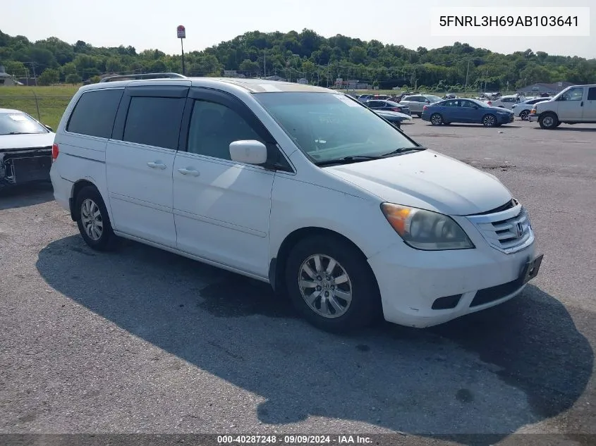 2010 Honda Odyssey Ex-L VIN: 5FNRL3H69AB103641 Lot: 40287248