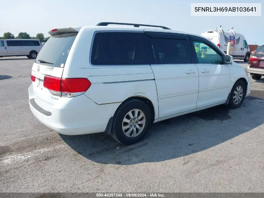 2010 Honda Odyssey Ex-L VIN: 5FNRL3H69AB103641 Lot: 40287248