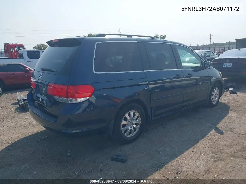 5FNRL3H72AB071172 2010 Honda Odyssey Ex-L