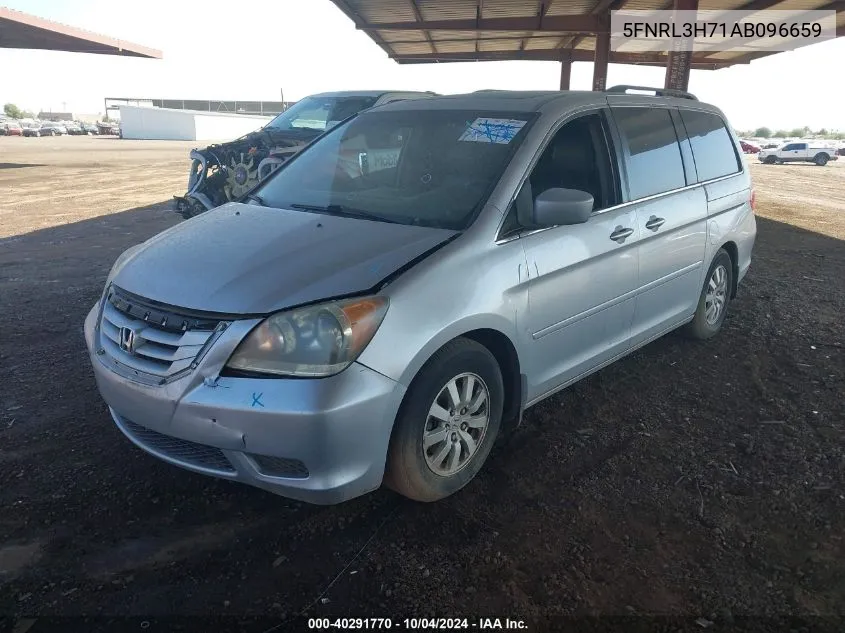 2010 Honda Odyssey Ex-L VIN: 5FNRL3H71AB096659 Lot: 40291770