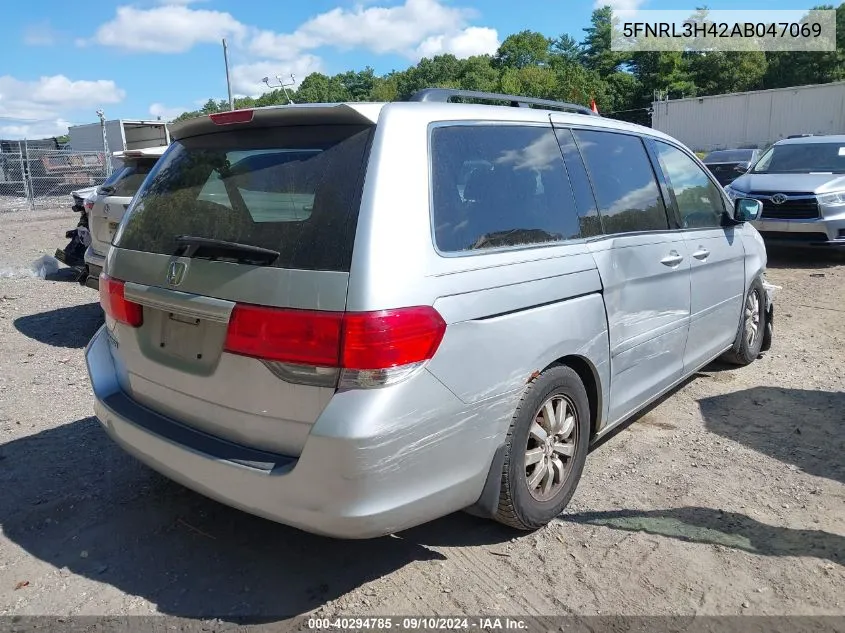 5FNRL3H42AB047069 2010 Honda Odyssey Ex