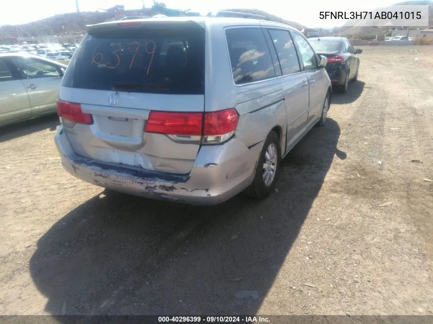 2010 Honda Odyssey Ex-L VIN: 5FNRL3H71AB041015 Lot: 40296399