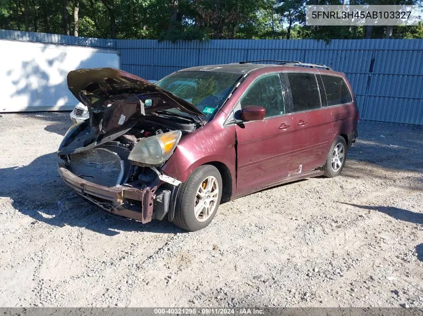 2010 Honda Odyssey Ex VIN: 5FNRL3H45AB103327 Lot: 40321295