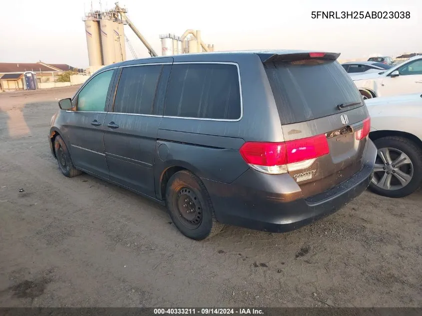 5FNRL3H25AB023038 2010 Honda Odyssey Lx