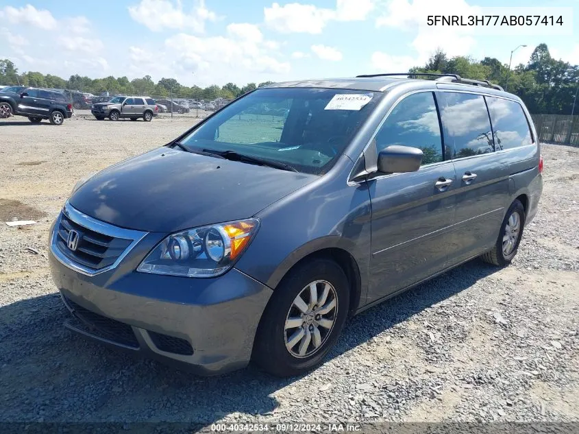 5FNRL3H77AB057414 2010 Honda Odyssey Ex-L