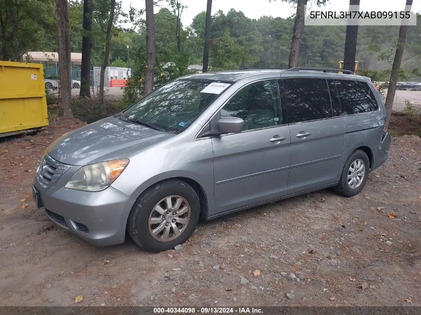 2010 Honda Odyssey Ex-L VIN: 5FNRL3H7XAB099155 Lot: 40344098