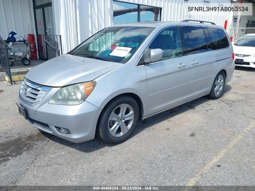 2010 Honda Odyssey Touring VIN: 5FNRL3H91AB063534 Lot: 40405204