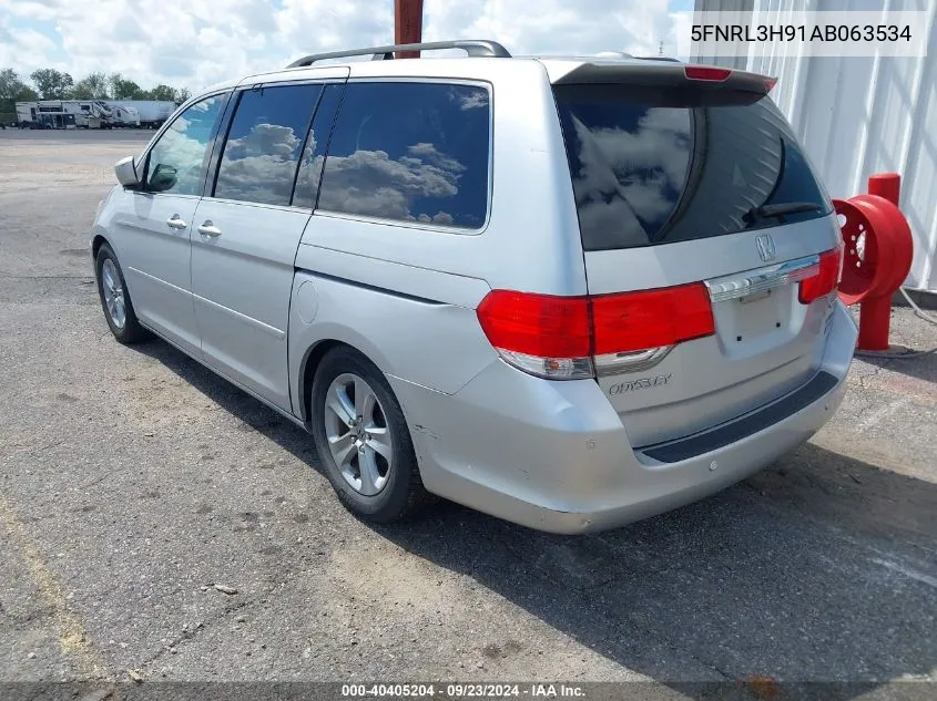 2010 Honda Odyssey Touring VIN: 5FNRL3H91AB063534 Lot: 40405204